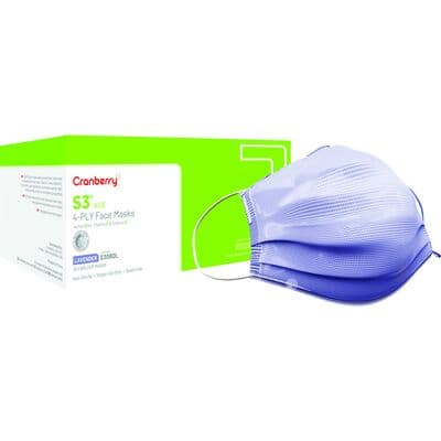 Cranberry S3 ACE ASTM Level 3 Earloop Face Mask, Lavender, 50/Box, S3080L thumbnail 14