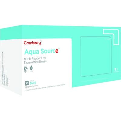 Cranberry Aqua Source® Nitrile Exam Gloves, Powder Free, Non-Sterile, Extra Small, Aqua, 200/Box, CR3445 thumbnail 16