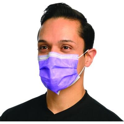 Crosstex Secure Fit™ Procedure Face Mask, ASTM Level 2, Lavender, Ear Loop, 50/Box, GCPLVSF thumbnail 23
