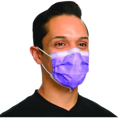 Crosstex Secure Fit™ Procedure Face Mask, ASTM Level 2, Lavender, Ear Loop, 50/Box, GCPLVSF thumbnail 24