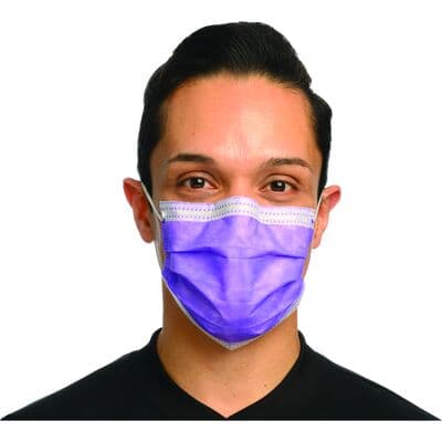 Crosstex Procedural Earloop Face Mask, ASTM Level 2, Lavender, 50/Box, GCPLV thumbnail 26