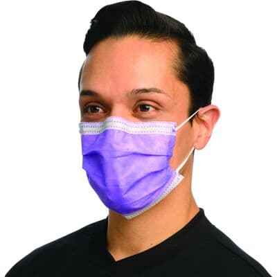 Crosstex Procedural Earloop Face Mask, ASTM Level 2, Lavender, 50/Box, GCPLV thumbnail 27