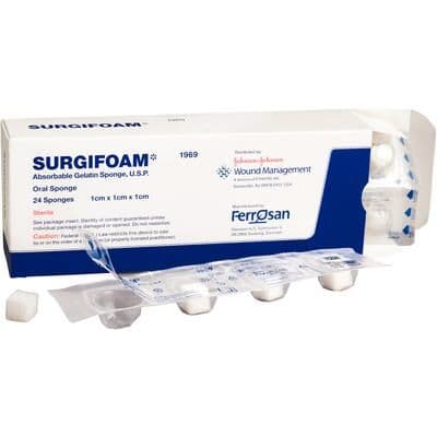Ethicon Surgifoam Absorbable Gelatin Sponge, 1 cm x 1 cm x 1 cm, 24/Box, 1969 thumbnail 3