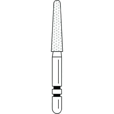 Premier Two Striper Diamond Bur, FG, Round-End Taper, #780.9, Coarse, Green Ring, 5/Pk, 2015467 thumbnail 16
