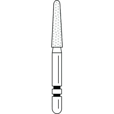Premier Two Striper Diamond Bur, FG, Round-End Taper, #770.8, Fine Grit, Red Ring, 5/Pk, 2015487 thumbnail 16