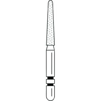 Premier Two Striper Diamond Bur, FG, Round-End Taper, #770.9, Coarse, Green Ring, 5/Pk, 2015460 thumbnail 11