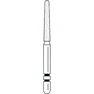 Two Striper Diamond Bur, FG, Round-End Taper, 782.10, Fine, Red, 1.6 mm Major/1.1 mm Minor, 10 mm Length, 5/Pk, 2015435 thumbnail 14