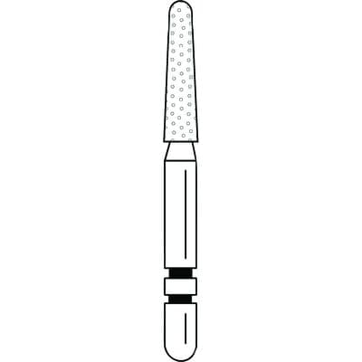 Two Striper Diamond Bur, FG, Round-End Taper, 770.7, Coarse, Green, 1.8 mm Major/1.2 mm Minor Diameter, 7.0 mm Length, 5/Pk, 2015458 thumbnail 10