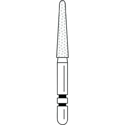 Two Striper Diamond Bur, FG, Round-End Taper, 767.9, Fine, Red, 1.8 mm Major/0.9 mm Minor, 9.0 mm Length, 5/Pk, 2015485 thumbnail 10