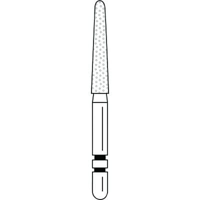 Two Striper Diamond Bur, FG, Round-End Taper, 770.10, Fine, Red, 1.8 mm Major/1.1 mm Minor, 10 mm Length, 5/Pk, 2015489 thumbnail 14
