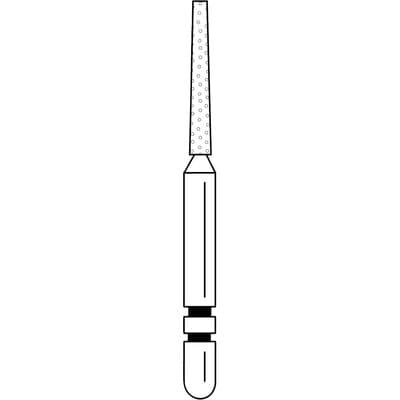 Two Striper Diamond Bur, FG, Flat-End Taper, 721.8, Coarse, Green, 1.2 mm Major/0.8 mm Minor Diameter, 8.0 mm Length, 5/Pk, 2015355 thumbnail 9