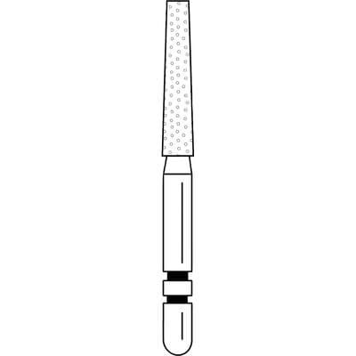 Two Striper Diamond Bur, FG, Flat-End Taper, 704.9, Coarse, Green, 1.8 mm Major/1.3 mm Minor Diameter, 9.0 mm Length, 5/Pk, 2015348 thumbnail 10