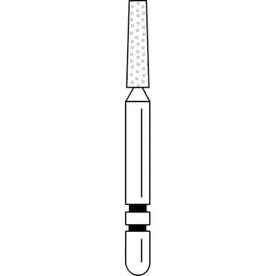 Two Striper® Diamond Bur FG, Coarse, Flat-End Taper, #723.6, 1.6 mm Major/1.3 mm Minor Diameter, 6.0 mm Length, Green Ring, 5/Pkg, 2015255 thumbnail 8