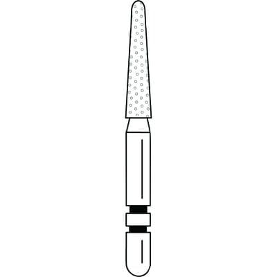 Two Striper® Diamond Bur FG, Round End Taper, #767.8, Fine Grit, Red Ring, 1.8 mm Major/1.0 mm Minor Diameter, 8.0 mm Length, 5/Pkg, 2015484 thumbnail 9