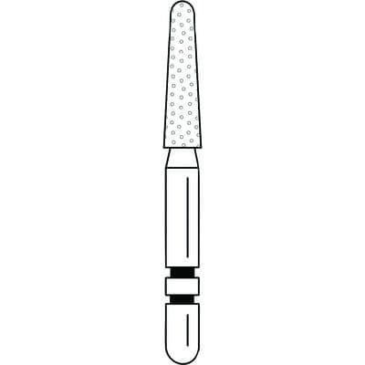 Two Striper Diamond Bur, FG, Round-End Taper, 780.7, Coarse, Green, 2.1 mm Major / 1.4 mm Minor Diameter, 7.0 mm Length, 5/Pk, 2015463 thumbnail 10