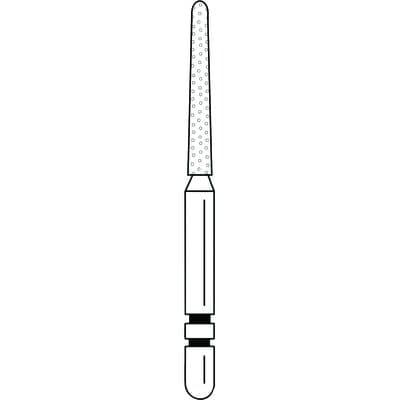 Two Striper Diamond Bur, FG, Round-End Taper, 781.10, Fine, Red, 1.3 mm Major/0.8 mm Minor Diameter, 10 mm Length, 5/Pk, 2015496 thumbnail 14