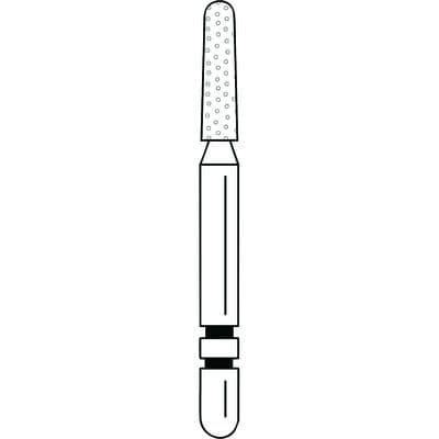 Two Striper® Diamond Bur FG, Round-End Taper, Fine, #782.6, 1.4 mm Major/1.1 mm Minor Diameter, 6.0 mm Length, Red Ring, 5/Pkg thumbnail 8