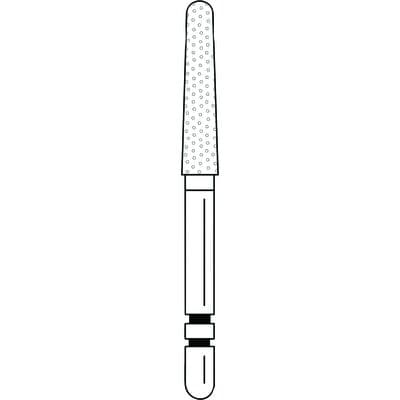 Two Striper Diamond Bur, FG, Round-End Taper, 784.10, Fine, Red, 2.1 mm Major/1.6 mm Minor, 10 mm Length, 5/Pk, 2015441 thumbnail 10