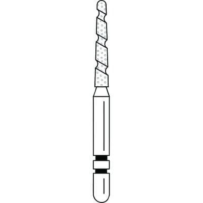 Two Striper TS2000 Diamond Bur FG, Round End Taper, #2003.9, Coarse, Green, 1.4mm Major/0.9mm Minor, 9mm Length, 5/Pk, 2000039 thumbnail 10