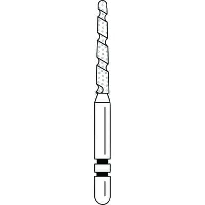 Two Striper TS2000 Diamond Bur, FG, Round-End Taper, 2003.10, Coarse, Green, 1.4 mm Major/0.9 mm Minor, 10 mm Length, 5/Pk, 2000040 thumbnail 10