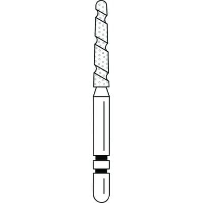 Two Striper TS2000 Diamond Bur, FG, Round-End Taper, #2004.9, Coarse, Green, 1.6 mm Major/1.1 mm Minor, 9 mm Length, 5/Pk, 2000049 thumbnail 14