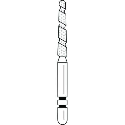 Two Striper TS2000 Diamond Bur, FG, Round End Taper, #2004.10, Coarse, Green, 1.6 mm Major/1.1 mm Minor, 10 mm Length, 5/Pk, 2000050 thumbnail 10