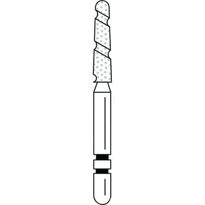 Two Striper TS2000 Diamond Bur, FG, Round-End Taper, #2005.8, Coarse, Green, 1.8 mm Major/1.3 mm Minor Diameter, 8.0 mm Length, 5/Pk, 2000058 thumbnail 13
