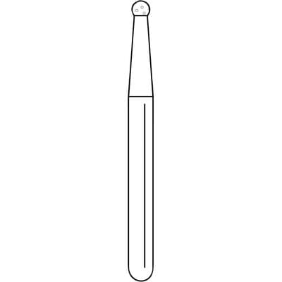 Solo Diamond™ Single-Use Diamond Burs – FG, Medium, Blue, Round, # 801, 25/Pkg - 1.2 mm Head Diameter, 1.0 mm Head Length - Solo Diamond™ Single-Use Diamond Burs – FG, Medium, Blue, Round, # 801, 25/Pkg - 1.2 mm Head Diameter, 1.0 mm Head Length - Image 1