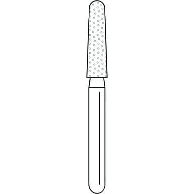 Solo Diamond Single-Use Diamond Burs – FG, Coarse, Green, Cone Round End, 25/Pkg - # 856, 2.1 mm Major/1.6 mm Minor Diameter, 8.0 mm Head Length thumbnail 2