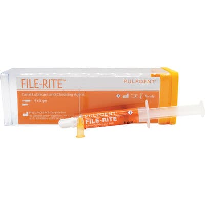 Pulpdent File-Rite™ 17% EDTA Canal Lubricant Kit, 4 x 5 g Syringes + 50 Applicator Tips thumbnail 23