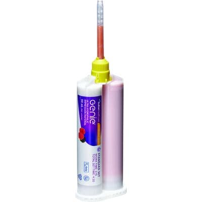 Genie VPS Impression Material, Extra Light Body, Regular Set, Berry Flavor, 2 x 50 mL Cartridges with Mixing and Intraoral Tips thumbnail 5