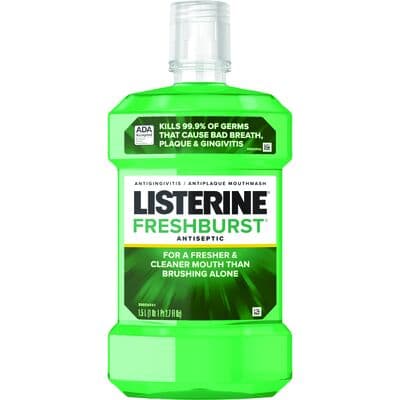 Listerine Antiseptic Mouthwash, FreshBurst, 1.5 L Bottle, 6/Case thumbnail 4