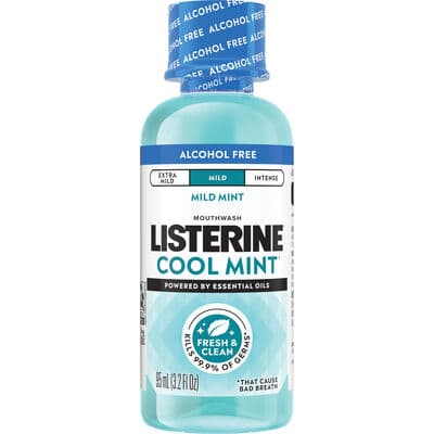 Listerine Zero Alcohol-Free Mouthwash, Clean Mint, 3.2 oz Bottle, 24/Case thumbnail 4