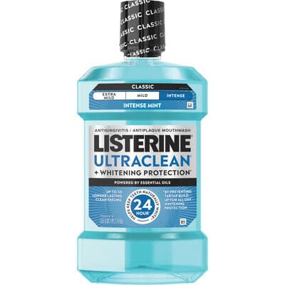 Listerine Ultraclean Antiseptic Mouthwash, Cool Mint, 1.5 L Bottle, 6/Case, 524226600 thumbnail 3