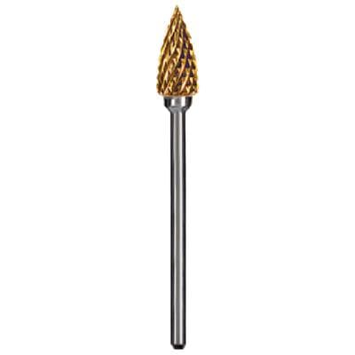 Dedeco Goldies Carbide Bur, 63-B/XC, Coarse Cut, Titanium Nitride Coated, HP (2.35mm Shank), 1/Pk thumbnail 7