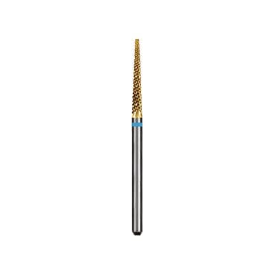 Dedeco Euro Goldies Carbide Bur, Regular Cross Cut, HP, #G257E/023, 2.3 mm Head Diameter, Titanium Nitride Coated, Single Bur thumbnail 8