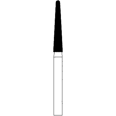 NTI Turbo Diamond Bur, FG, Super Coarse, Black, Round End Taper, #850-018 (SC850-T-018), 1.8 mm Diameter, 10.0 mm Length, 5/Pk thumbnail 8