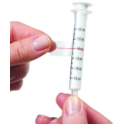 Clear Dosage Label, 1-1/2" W x 1/2" H, 500/Pkg - Clear Dosage Label - Clear Dosage Label - Image 1