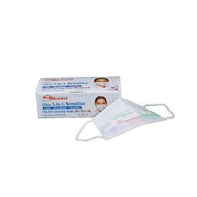 Valumax Ultra 3-in-1 Sensitive Fog-Free Earloop Procedure Mask, Multicolor, ASTM Level 2, 50/Box thumbnail 3