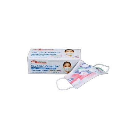 Ultra 3-in-1 Procedural Earloop Face Mask, Multicolor, ASTM Level 3, 50/Box, 5630E-PGO thumbnail 4