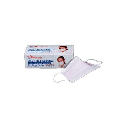 Ultra 3-in-1 Sensitive Ear-Loop Mask, Light Pink, ASTM Level 2, 50/Box, 5630E-LP thumbnail 5