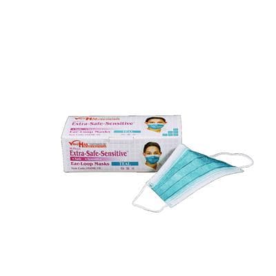Extra-Safe Sensitive™ Procedural Earloop Face Mask, Teal, ASTM Level 3, Latex-Free, Fluid-Resistant, 50/Box, 5430E-TE thumbnail 5