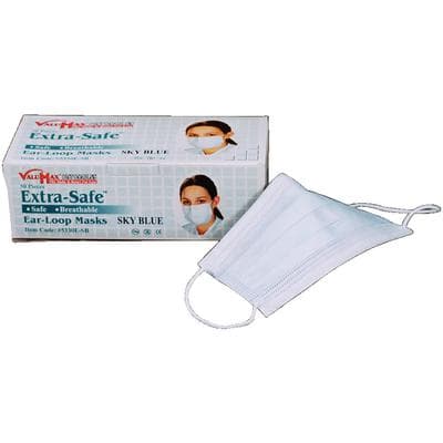 Extra-Safe™ Procedural Earloop Face Mask, Sky Blue, ASTM Level 3, Fluid-Resistant, Latex-Free, 50/Box, 5330E-SB thumbnail 8