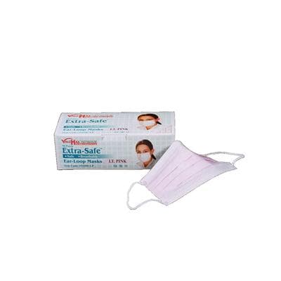 Extra-Safe™ Procedural Earloop Face Mask, Light Pink, ASTM Level 3, Fluid-Resistant, 50/Box, 5330E-LP thumbnail 6