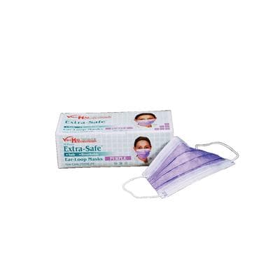 Extra-Safe™ Procedural Earloop Face Mask, Purple, ASTM Level 3, Fluid-Resistant, Latex-Free, 50/Box, 5330E-PP thumbnail 7