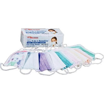 Ultra 3-in-1 Procedural Earloop Face Mask, Multicolor, ASTM Level 3, 50/Box, 5630E-PGO thumbnail 5