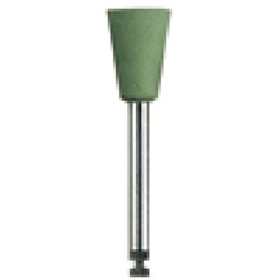 NTI Green Silicone Polishers, Right Angle Latch, Small Cup, Superfine, 6.5mm, 10/Pkg - NTI® Green Silicone Polishers – Right Angle Latch, 10/Pkg - Small Cup - Image 1