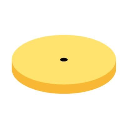 NTI Goldstar Polishing System Unmounted Large Wheel, Yellow Pre-Polishing, Fine Grit, 22mm (7/8"), 10/Pkg, P1811 thumbnail 7