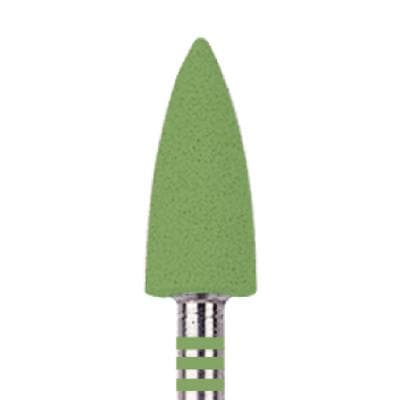 NTI CeraGlaze Porcelain Polisher, Green Pre-Polishing, Coarse, Flame Shape, HP Shank, #P344, 1/Pk thumbnail 14