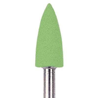 NTI Goldstar Polisher, Green, Flame Shape, HP Shank, 10/Pkg, P18044 thumbnail 6